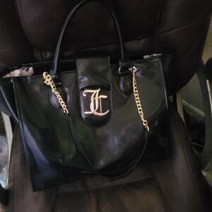 Juicy Couture Black Tote with Gold Chain